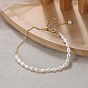 Adjustable 925 Sterling Silver Cable Chain Bracelets, Natural Freshwater Pearls Beaded Bracelets for Woman