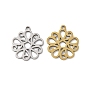 201 подвески из нержавеющей стали, цветочный шарм, лазерная резка, ионное покрытие (ip)
