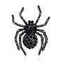 Брошь из цинкового сплава, со стразами, паук