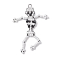 Seed Beads Beaded Charms, Skull Pendants