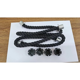 Практичная ручка для сумки из витой хлопковой веревки, с пластиковой откручивающейся крышкой, для резиновых сумок eva bag tote аксессуары