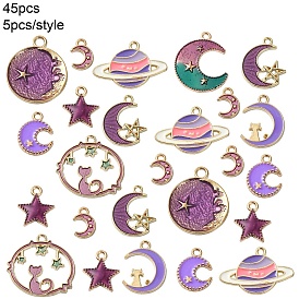 45 шт 9 стили подвески из сплава эмали, разнообразные