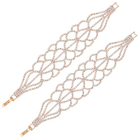 2шт. браслет-слезка со стразами и кристаллами, ювелирные изделия из сплава для женщин