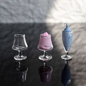 Glass Goblet Miniature Ornaments, Micro Landscape Garden Dollhouse Accessories, Pretending Prop Decorations