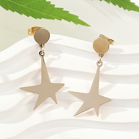 304 из нержавеющей стали болтаться серьги, звезда, ионное покрытие (ip)