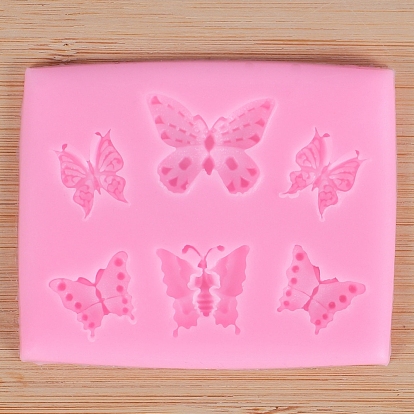 Food Grade Silicone Molds, Fondant Molds, For DIY Cake Decoration, Chocolate, Candy, Rectangle with Butterfly