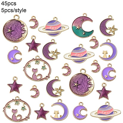 45 шт 9 стили подвески из сплава эмали, разнообразные