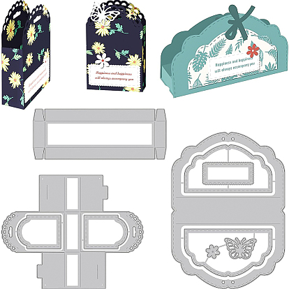 3 шт 3 стили трафареты для штампов из углеродистой стали, для diy scrapbooking, Фотоальбом, декоративная бумага для тиснения, цвет нержавеющей стали, коробка узор