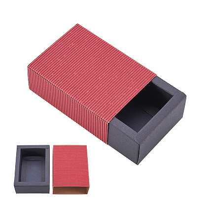 Kraft Paper Folding Box, Drawer Box, Rectangle