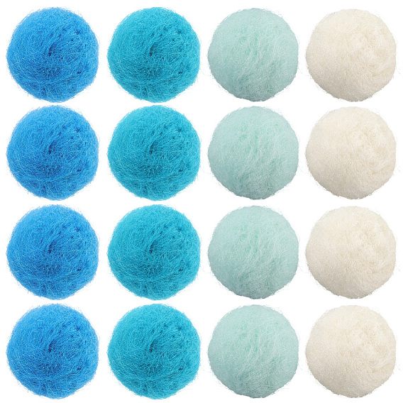 40шт 4 цвета шерстяные войлочные шарики, Pom Pom шары, для декоративных украшений diy