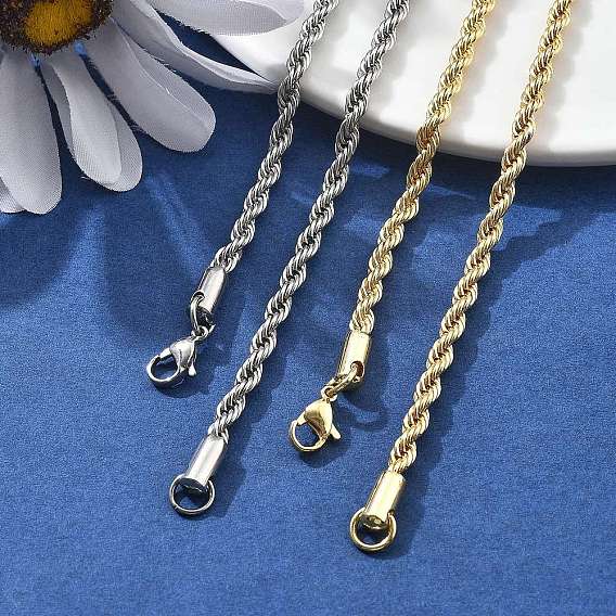 Ожерелья из латунной веревки для мужчин и женщин, долговечный