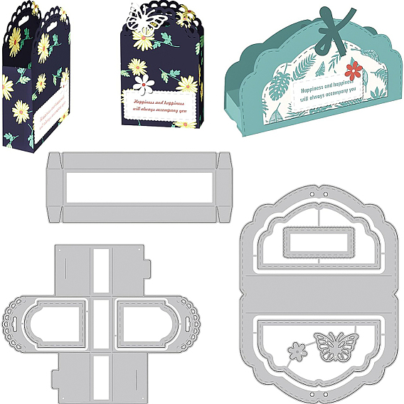 3 шт 3 стили трафареты для штампов из углеродистой стали, для diy scrapbooking, Фотоальбом, декоративная бумага для тиснения, цвет нержавеющей стали, коробка узор