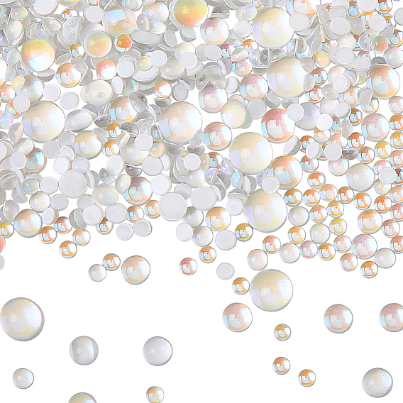 3 наборы стеклянных полукруглых кабошонов, без отверстия , аксессуары для украшения ногтей для женщин