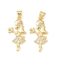 Латунные микро проложить кубического циркония подвески, прелести девушки, долговечный, стойки покрытие, без свинца и без кадмия