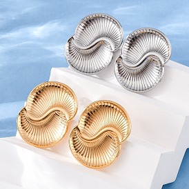 304 серьги-гвоздики из нержавеющей стали в форме спирали