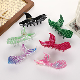 Fishtail Cellulose Acetate(Resin) Claw Hair Clips, Hair Accessories for Girl Women