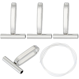 Брошь из сплава, ожерелья, подвески, крючки, с силиконовой трубкой