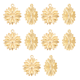 10шт. вакуумное покрытие pvd 304 подвески из нержавеющей стали, подсолнечник