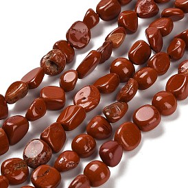 Natural Red Jasper Beads Strands, Nuggets, Tumbled Stone