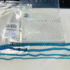 4 brins 4 styles brins de perles de verre transparent, imitation de cristal autrichien, à facettes (32 facettes), ronde