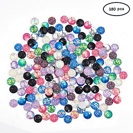 Resin Cabochons, Flat Round