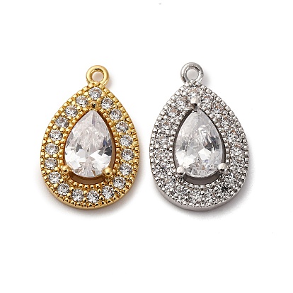 Латунные микро проложить кубического циркония подвески, подвески в виде капель, стойки покрытие, долговечный, без кадмия и без свинца