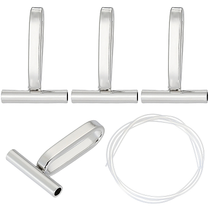 Брошь из сплава, ожерелья, подвески, крючки, с силиконовой трубкой