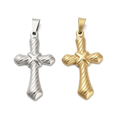 304 подвески из нержавеющей стали, крест очарование, ионное покрытие (ip)