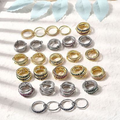 Латунные микро проложить пальцев кольца кубического циркония, штабелируемые кольца, стойки покрытие, долговечный, без кадмия и без свинца