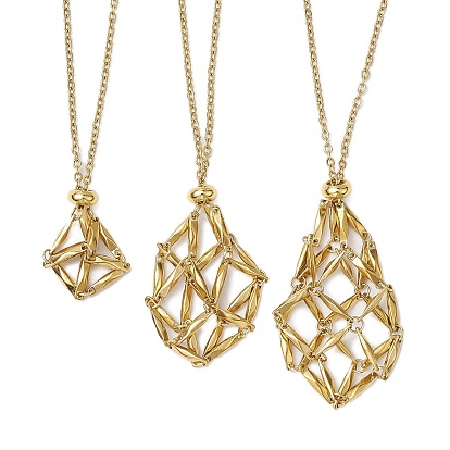 3 шт. 3 размеры 304 изготовление ожерелий из нержавеющей стали с цепочкой в виде макраме