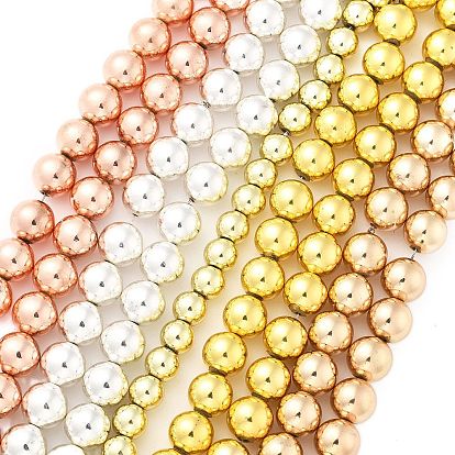 Синтетические магнитные гематит бусины пряди, круглые, класс 3