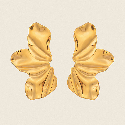 Серьги-гвоздики в форме крыльев бабочки из нержавеющей стали