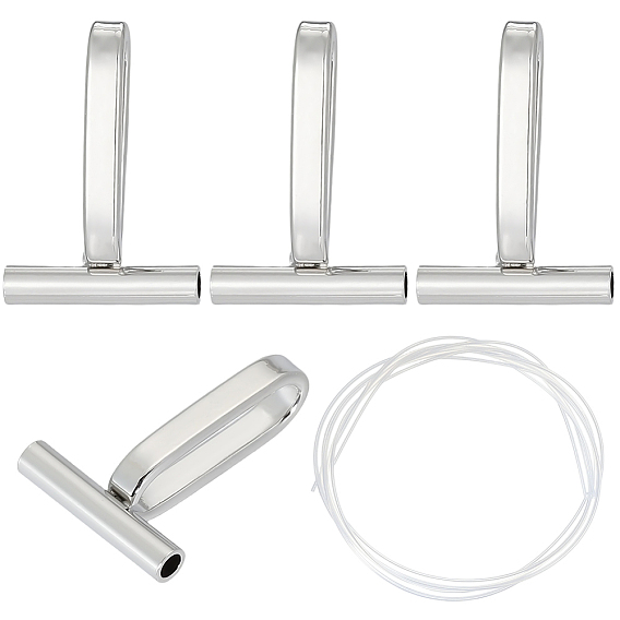 Брошь из сплава, ожерелья, подвески, крючки, с силиконовой трубкой