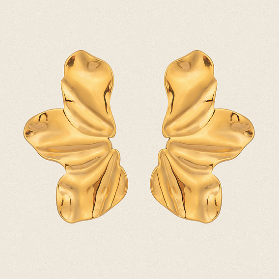 Серьги-гвоздики в форме крыльев бабочки из нержавеющей стали