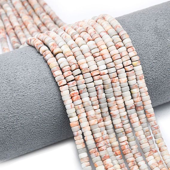 Бусы из натурального красного камня, матовые, дисковые бусы, Heishi бусы