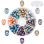 DIY Evil Eye Bracelet Making Kits, 160Pcs 8 Colors Round Electroplate Glass Beads, Elastic Stretch Thread