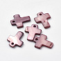 Freshwater Shell Charms, Dyed, Cross