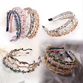 Shiny Elegant Glass Hair Bands, Party Hair Accessories for Girls Women