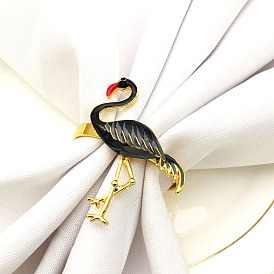 Hotel Supplies Black Flamingo Napkin Ring Napkin Buckle Napkin Ring Cloth Ring