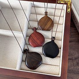 Кулон в виде деревянного кувшина для спиртного, регулируемый шнурок, длинные цепочки для женщин и мужчин.