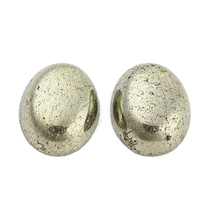 Natural Pyrite Cabochons, Oval