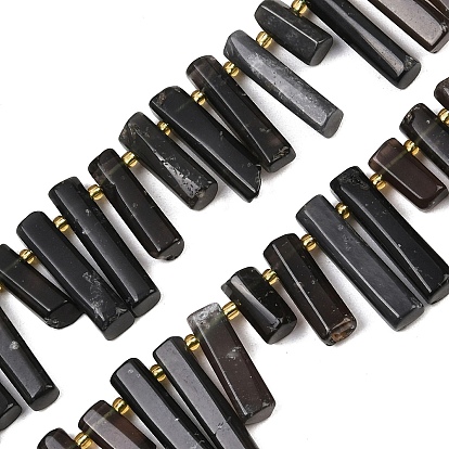 Бусины из натурального тектита, колонка