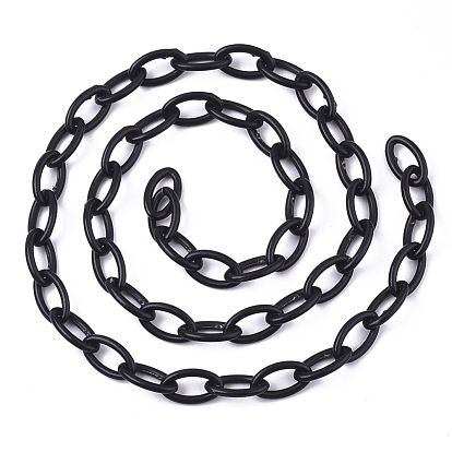 Opaque Acrylic Cable Chains, Horse Eye