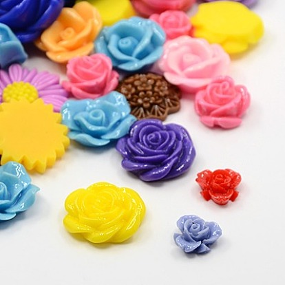 Frenar cabujones, flor, estilo mezclado, flor, 11.5~27x5~13 mm