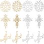 12Pcs 6 Style 201 Stainless Steel, Laser Cut, Mixed Shapes