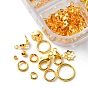 DIY Jewelry Making Finding Kit, Including Brass Jump Rings, Zinc Alloy Lobster Claw Clasps, Iron Spacer & Bead Caps & Bead Tips, Brass Crimp Beads
