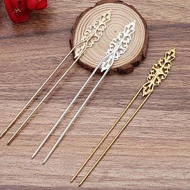 Ancient Style Brass with Iron Hair Fork Finding, for DIY Jewelry Accessories