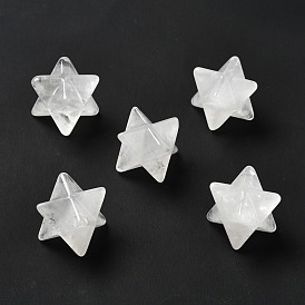 Natural Quartz Crystal Beads, No Hole/Undrilled, Merkaba Star
