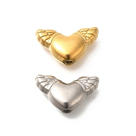 304 из нержавеющей стали бусы, сердце с крыла