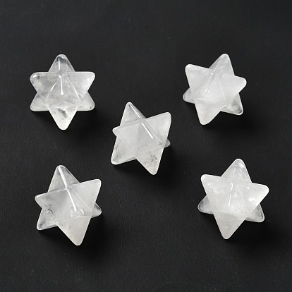 Natural Quartz Crystal Beads, No Hole/Undrilled, Merkaba Star